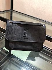 YSL Saint Laurent Niki Medium 28 Bag  Crocodile Pattern (Black) 498894  - 1