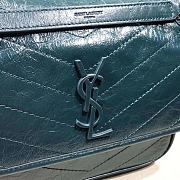 YSL Saint Laurent Niki Medium Leather Shoulder Bag In Marine (Blue) 498894  - 2