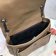 YSL Saint Laurent Niki Medium Leather Shoulder Bag In Marine (Dark Beige) 498894  - 5