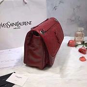 YSL Saint Laurent Niki Medium Leather Shoulder Bag In Marine (Red) 498894  - 4