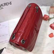 YSL Saint Laurent Niki Medium Leather Shoulder Bag In Marine (Red) 498894  - 3