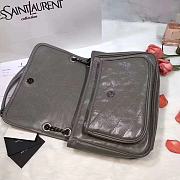YSL Saint Laurent Niki Medium Leather Shoulder Bag In Marine (Black) 498894  - 4