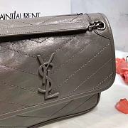 YSL Saint Laurent Niki Medium Leather Shoulder Bag In Marine (Black) 498894  - 3