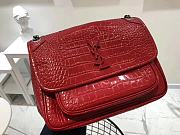 YSL Saint Laurent Niki Medium 28 Bag  Crocodile Pattern (Red) 498894  - 5