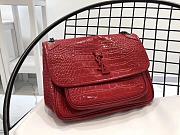 YSL Saint Laurent Niki Medium 28 Bag  Crocodile Pattern (Red) 498894  - 1