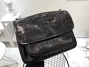 YSL Saint Laurent Niki Medium 28 Bag  Crocodile Embossed Pattern (Black) 498894 - 6