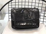 YSL Saint Laurent Niki Medium 28 Bag  Crocodile Embossed Pattern (Black) 498894 - 3