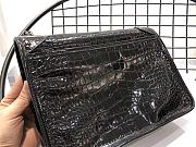 YSL Saint Laurent Niki Medium 28 Bag  Crocodile Embossed Pattern (Black) 498894 - 2