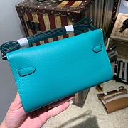 Hermès Kelly Classique To Go Woc Wallet (Blue)  - 4