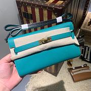 Hermès Kelly Classique To Go Woc Wallet (Blue)  - 1