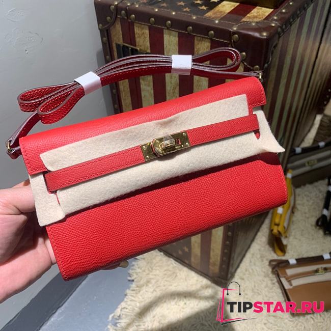 Hermès Kelly Classique To Go Woc Wallet (Red) - 1