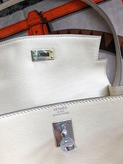 Hermes Kelly Danse 22cm (White) - 5