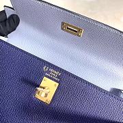 Hermes Kelly 25cm Original Epsom Leather Bag (Sapphire Blue_Linen Blue) - 6