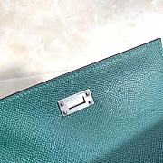 Hermes Kelly 25cm Original Epsom Leather Bag (Green_Gray) - 3