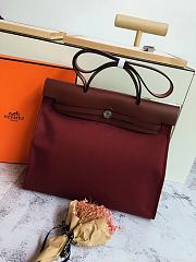 Hermes Herbag 39cm Large (Burgundy_Red Brown) - 1