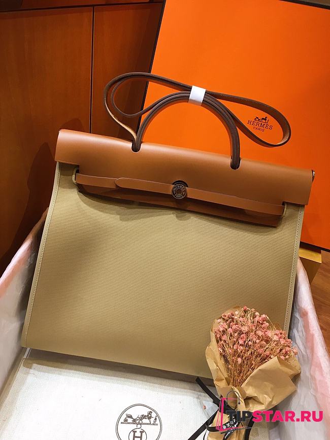 Hermes Herbag 39cm Large (Windbreaker_Golden Brown) - 1