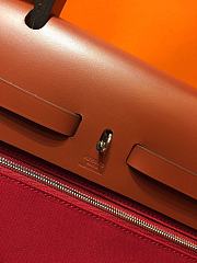 Hermes Herbag 39cm Large (Dark Red_Red Brown) - 6