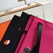 Hermes Herbag 31cm (Deep Rose Red_Black) - 2