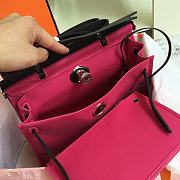 Hermes Herbag 31cm (Deep Rose Red_Black) - 5