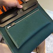 Hermes Herbag 31cm (Dark Green_Dark Brown) - 5