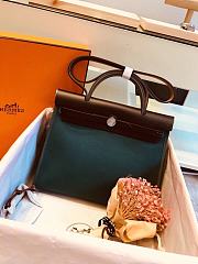 Hermes Herbag 31cm (Dark Green_Dark Brown) - 1