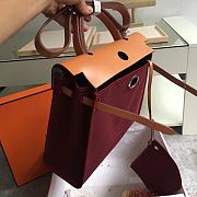 Hermes Herbag 31cm (Burgundy_Light Brown) - 3