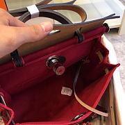 Hermes Herbag 31cm (Dark Red_Dark Brown) - 3