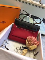 Hermes Herbag 31cm (Dark Red_Dark Brown) - 6