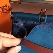 Hermes Herbag 31cm (Turkish Blue_Red-Brown) - 5