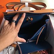 Hermes Herbag 31cm (Turkish Blue_Light Brown) - 4