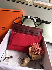 Hermes Herbag 31cm (Dark Red_Red Brown) - 2