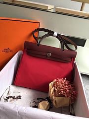 Hermes Herbag 31cm (Dark Red_Red Brown) - 1