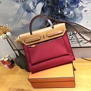 Hermes Herbag 31cm (Dark Red_Light Brown) - 1