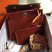 Hermes Herbag 31cm (Brick Red_Light Brown) - 3