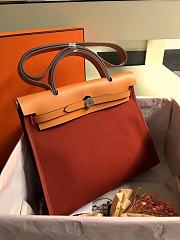 Hermes Herbag 31cm (Brick Red_Light Brown) - 5