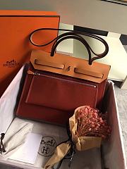 Hermes Herbag 31cm (Brick Red_Light Brown) - 6