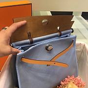 Hermes Herbag 31cm (Linen Blue) - 6