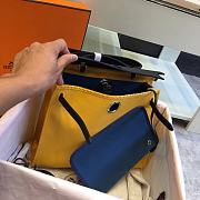 Hermes Herbag 31cm (Yellow_Turkey Blue_Black) - 3