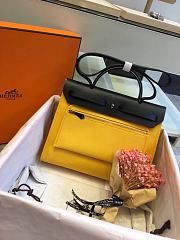 Hermes Herbag 31cm (Yellow_Turkey Blue_Black) - 6