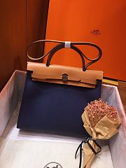 Hermes Herbag 31cm (Dark Blue_Medium Brown) - 1