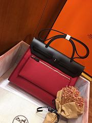 Hermes Herbag 31cm (Dark Red_Black) - 6