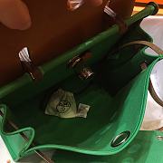 Hermes Herbag 31cm (Green_Medium Brown) - 6