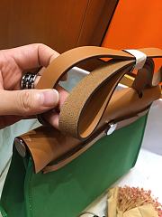 Hermes Herbag 31cm (Green_Medium Brown) - 5