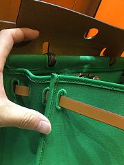 Hermes Herbag 31cm (Green_Medium Brown) - 3