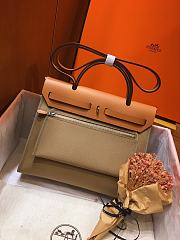 Hermes Herbag 31cm (Gray_Medium Brown) - 3