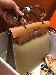 Hermes Herbag 31cm (Gray_Medium Brown) - 6