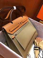 Hermes Herbag 31cm (Gray_Medium Brown) - 4