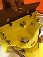 Hermes Herbag 31cm (Fluorescent Yellow_Medium Brown) - 5