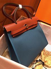 Hermes Herbag 31cm (Blue_Redbrown) - 5