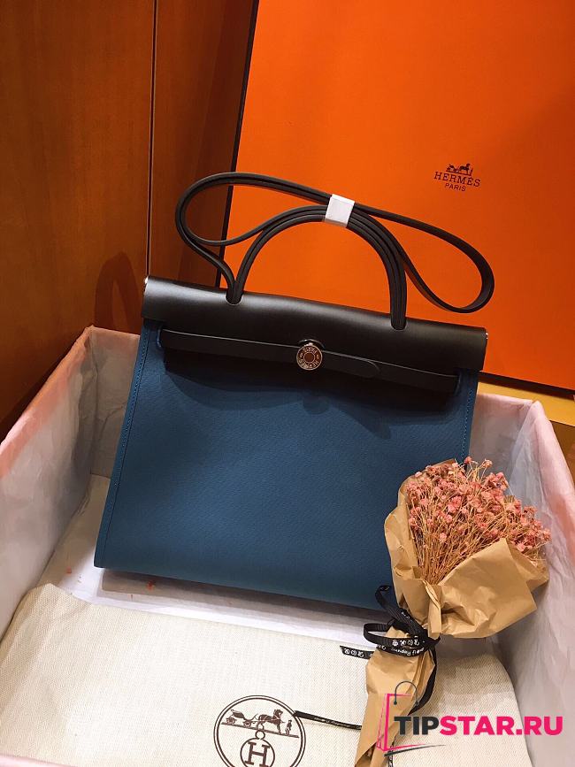 Hermes Herbag 31cm (Blue_Black) - 1